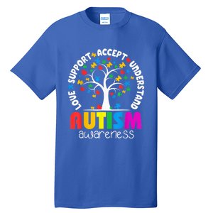 Autism Shirt Love Accept Support Autistic Autism Awareness Tall T-Shirt