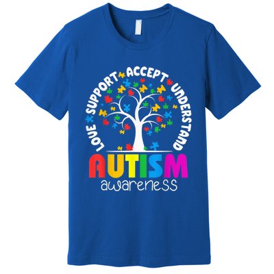 Autism Shirt Love Accept Support Autistic Autism Awareness Premium T-Shirt