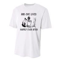 And She Lived Happily Ever After Funny Dogs Youth Performance Sprint T-Shirt