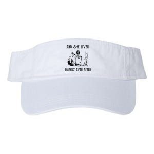 And She Lived Happily Ever After Funny Dogs Valucap Bio-Washed Visor