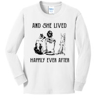 And She Lived Happily Ever After Funny Dogs Kids Long Sleeve Shirt