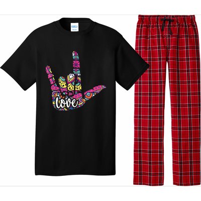 ASL Sign Language I Love You American Sign Language Gift Pajama Set