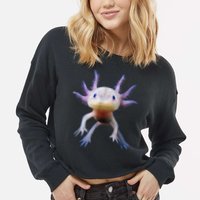 Axolotl Shirt: Limited Edition Cropped Pullover Crew