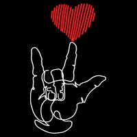American Sign Language ASL Love Cooling Performance Crew T-Shirt