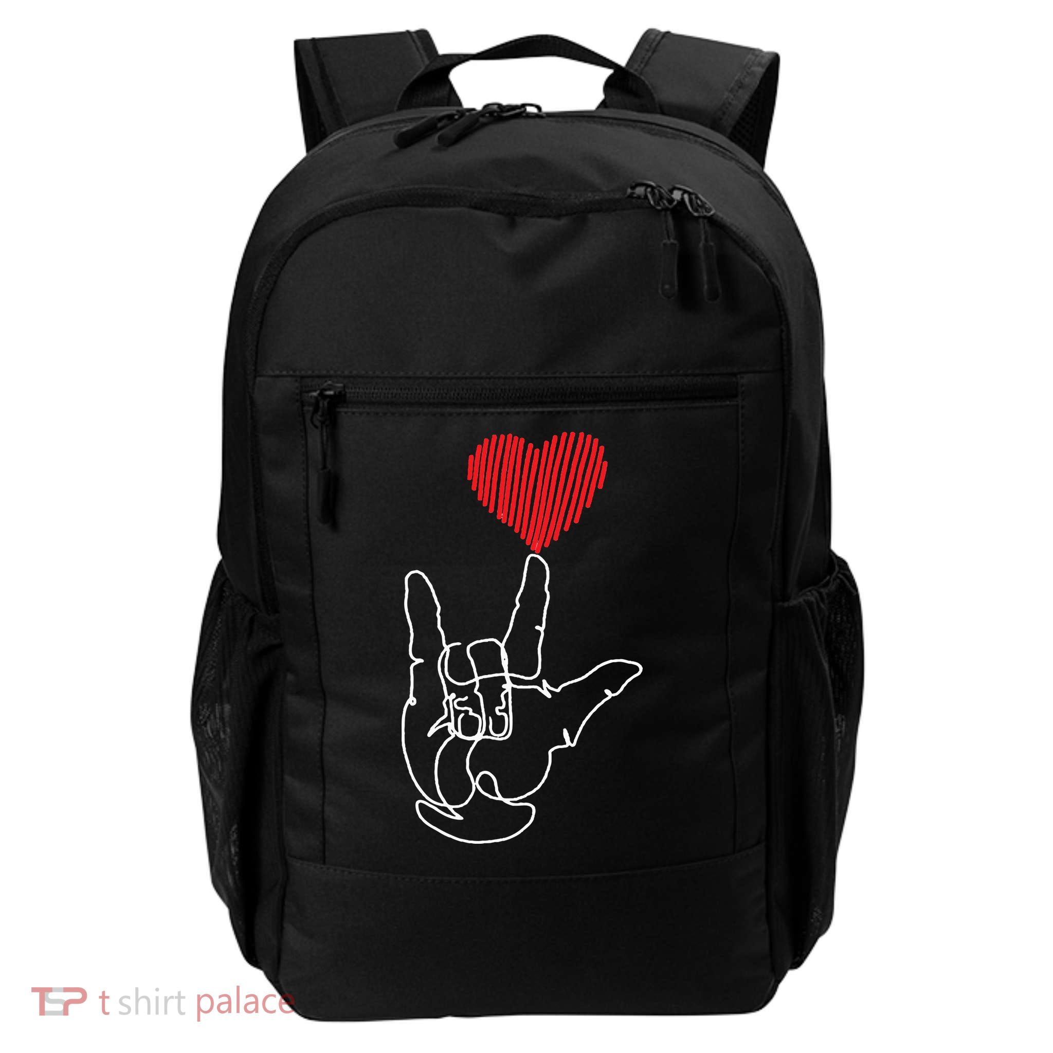 American Sign Language ASL Love Daily Commute Backpack