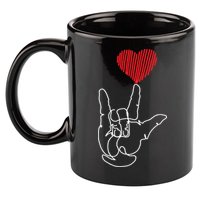 American Sign Language ASL Love 11oz C Handle Ceramic Mug