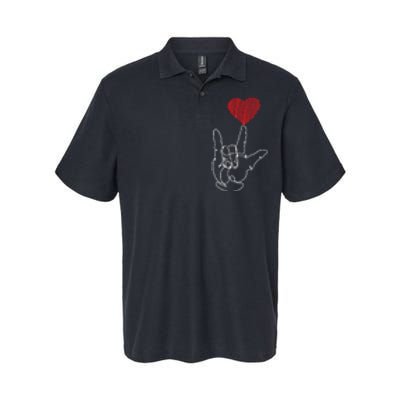 American Sign Language ASL Love Softstyle Adult Sport Polo