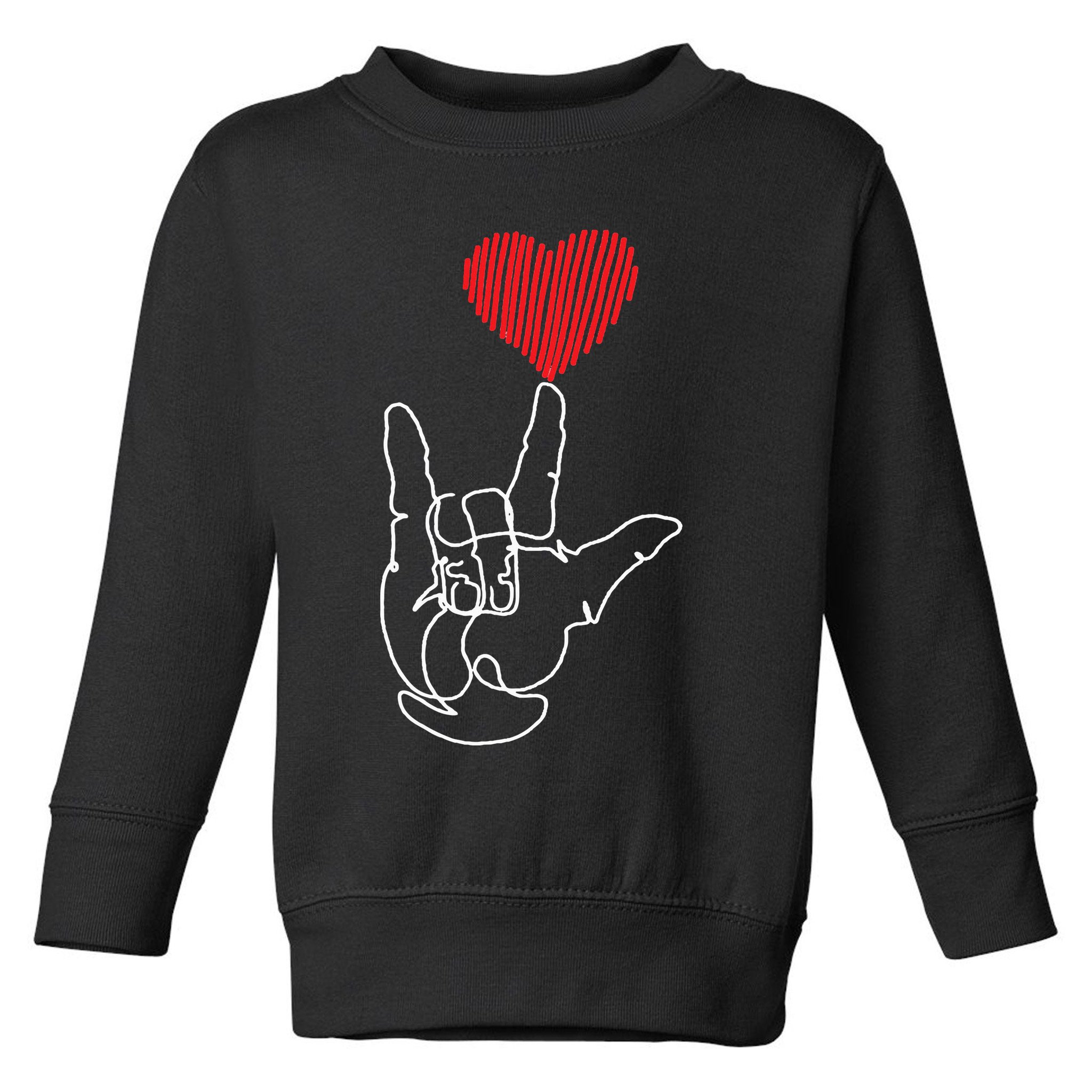 American Sign Language ASL Love Toddler Sweatshirt