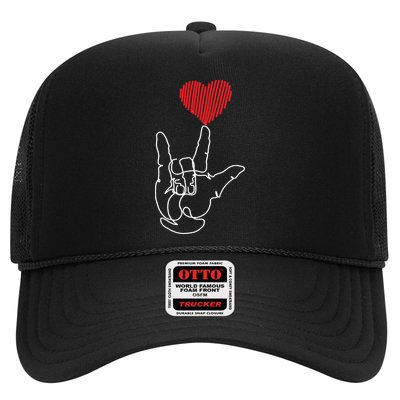 American Sign Language ASL Love Trucker Hat