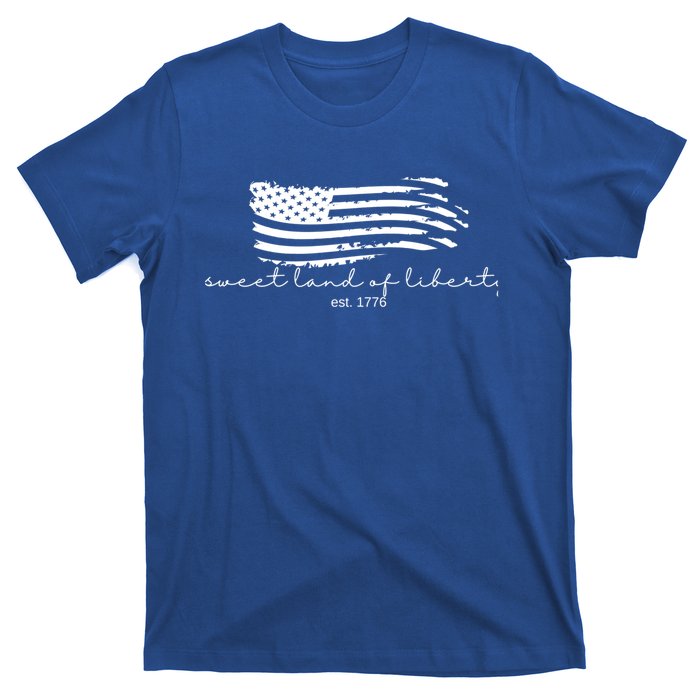 America Sweet Land Of Liberty Est 1776 Patriotic Gift T-Shirt