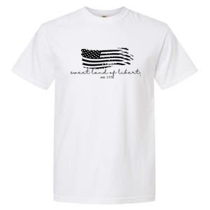 America Sweet Land Of Liberty Est 1776 Patriotic Gift Garment-Dyed Heavyweight T-Shirt