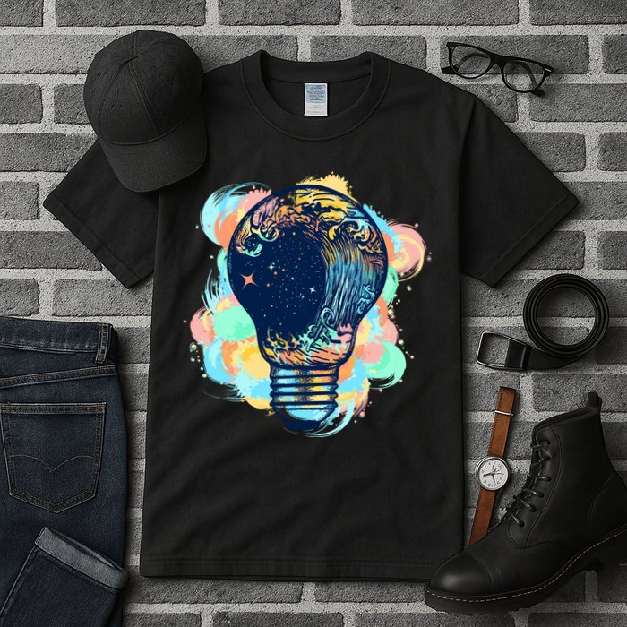 Adventurous Storm Light Bulb Tall T-Shirt