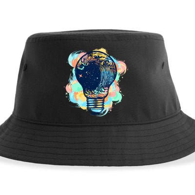 Adventurous Storm Light Bulb Sustainable Bucket Hat