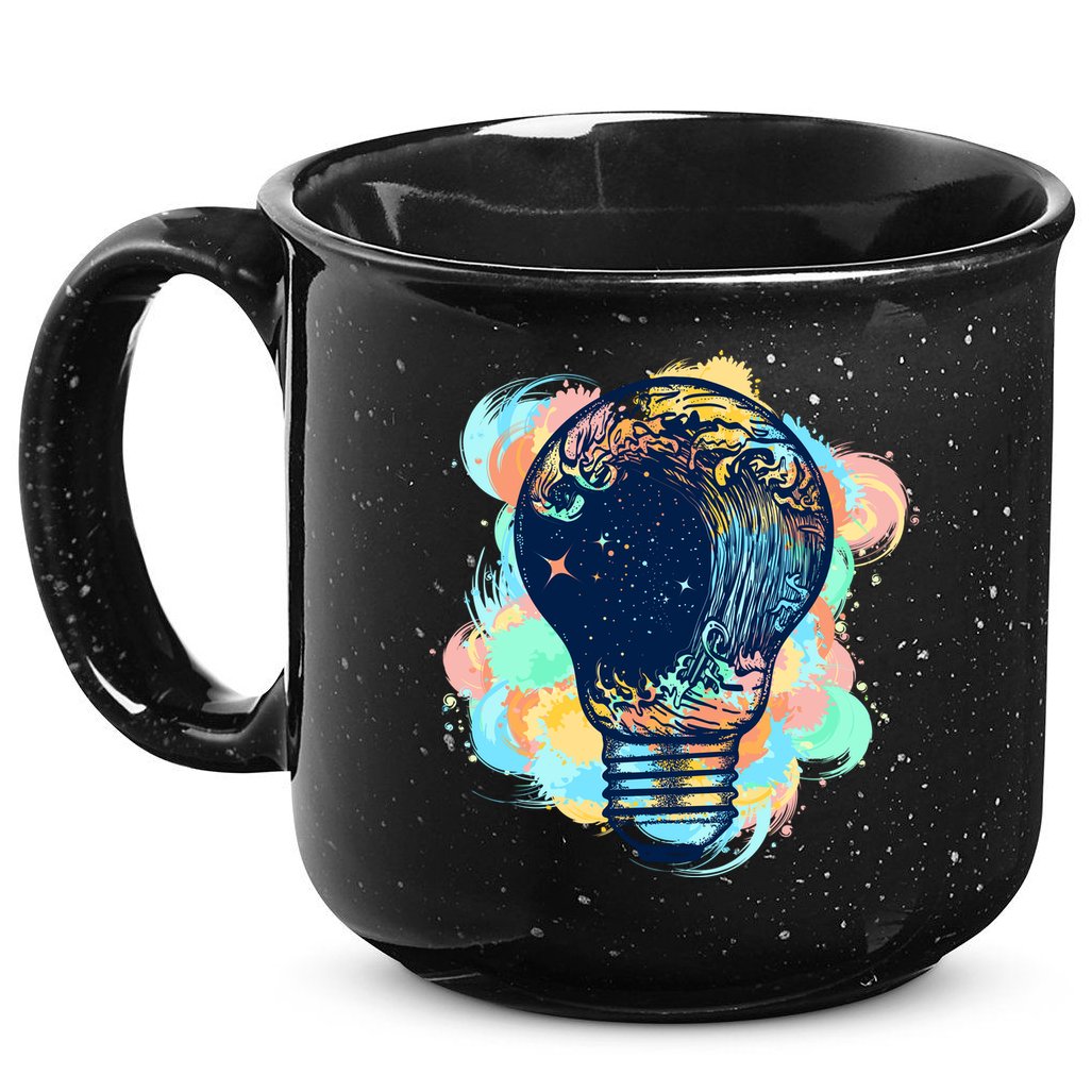Adventurous Storm Light Bulb 15oz Campfire Ceramic Mug