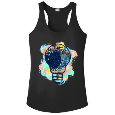 Adventurous Storm Light Bulb Ladies PosiCharge Competitor Racerback Tank