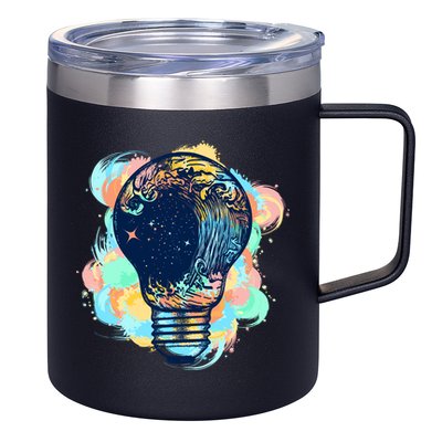 Adventurous Storm Light Bulb 12oz Stainless Steel Coffee Mug