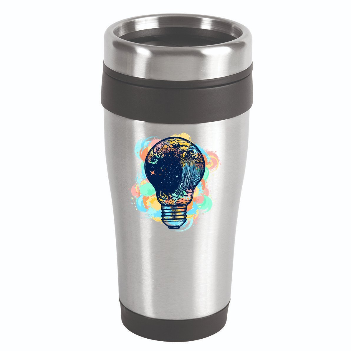 Adventurous Storm Light Bulb 16oz Travel Tumbler