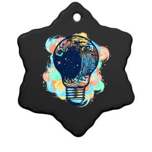 Adventurous Storm Light Bulb Ceramic Star Ornament