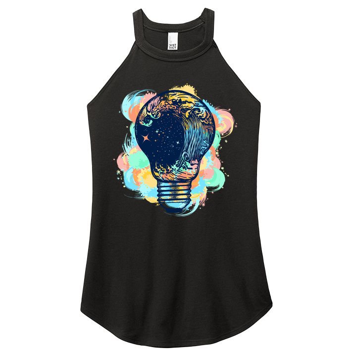 Adventurous Storm Light Bulb Women's Perfect Tri Rocker Tank