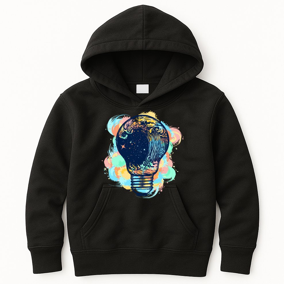 Adventurous Storm Light Bulb Kids Hoodie