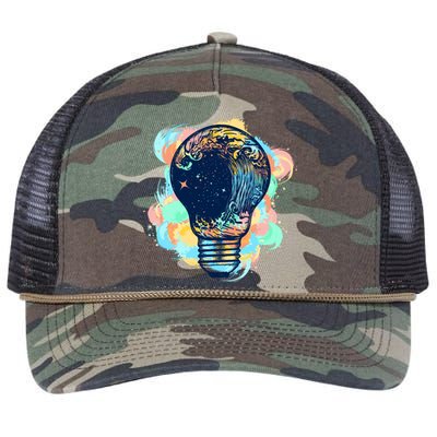 Adventurous Storm Light Bulb Retro Rope Trucker Hat Cap