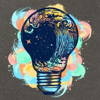 Adventurous Storm Light Bulb Cotton Canvas Backpack
