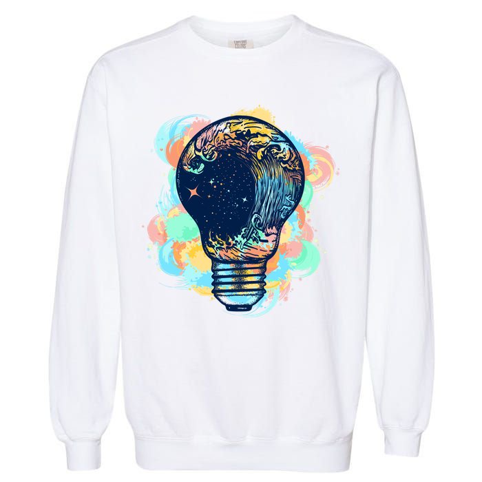 Adventurous Storm Light Bulb Garment-Dyed Sweatshirt