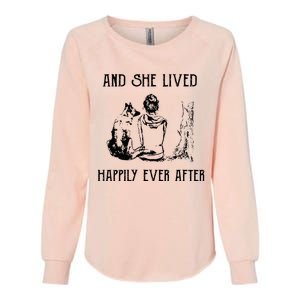 And She Lived Happily Ever After Funny Dogs Womens California Wash Sweatshirt