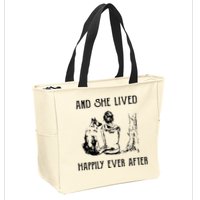 And She Lived Happily Ever After Funny Dogs Zip Tote Bag