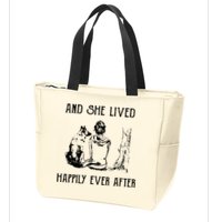 And She Lived Happily Ever After Funny Dogs Zip Tote Bag