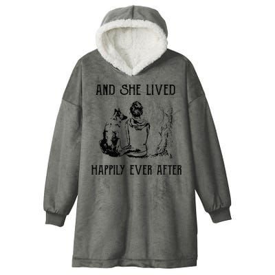 And She Lived Happily Ever After Funny Dogs Hooded Wearable Blanket