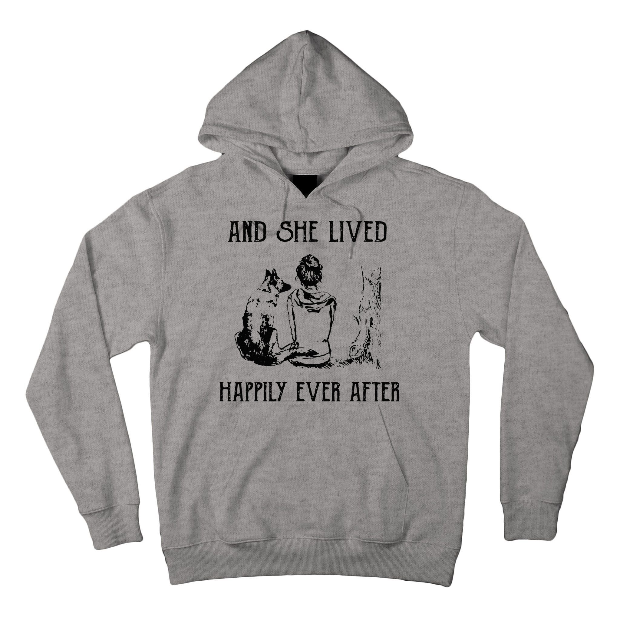 And She Lived Happily Ever After Funny Dogs Tall Hoodie