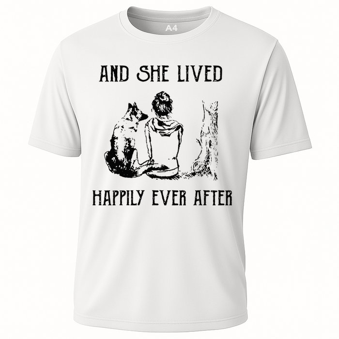 And She Lived Happily Ever After Funny Dogs Cooling Performance Crew T-Shirt