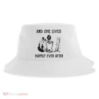 And She Lived Happily Ever After Funny Dogs Sustainable Bucket Hat