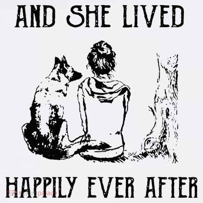 And She Lived Happily Ever After Funny Dogs Sustainable Bucket Hat