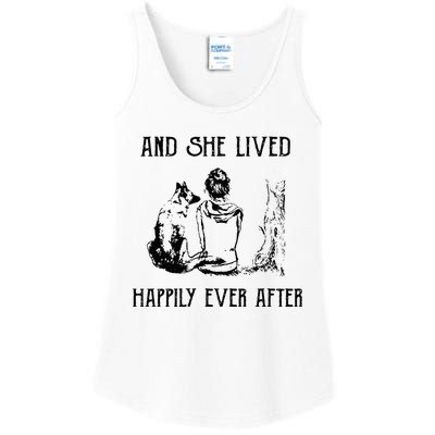 And She Lived Happily Ever After Funny Dogs Ladies Essential Tank