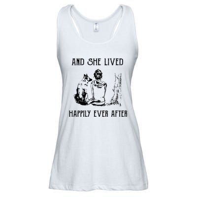 And She Lived Happily Ever After Funny Dogs Ladies Essential Flowy Tank