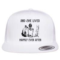 And She Lived Happily Ever After Funny Dogs Flat Bill Trucker Hat