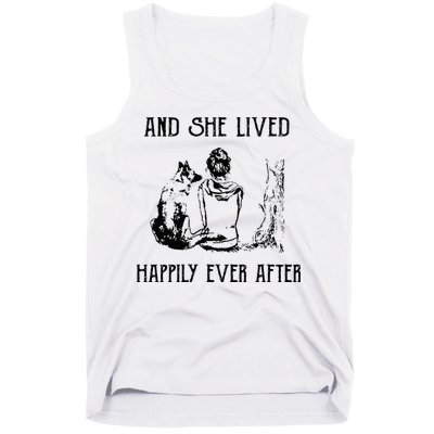 And She Lived Happily Ever After Funny Dogs Tank Top