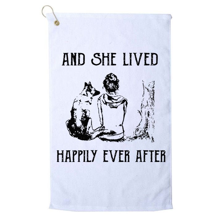 And She Lived Happily Ever After Funny Dogs Golf Towel