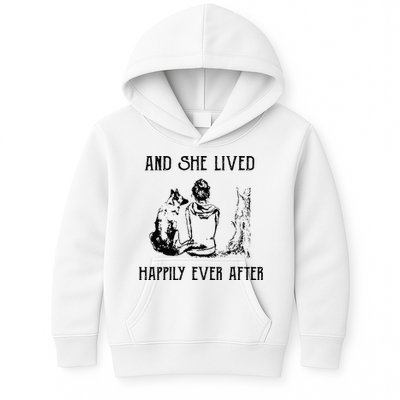 And She Lived Happily Ever After Funny Dogs Kids Hoodie