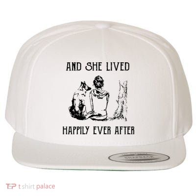 And She Lived Happily Ever After Funny Dogs Wool Snapback Cap