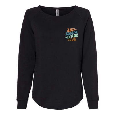 Anti Social Lifting Club Retro Groovy Womens California Wash Sweatshirt