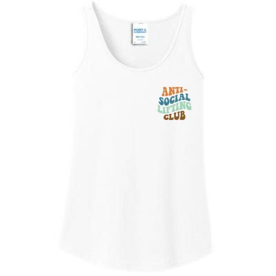 Anti Social Lifting Club Retro Groovy Ladies Essential Tank