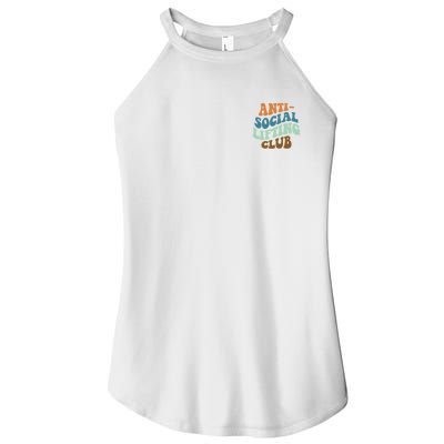 Anti Social Lifting Club Retro Groovy Women's Perfect Tri Rocker Tank