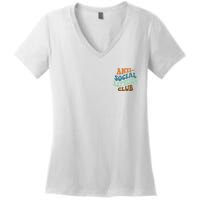 Anti Social Lifting Club Retro Groovy Women's V-Neck T-Shirt