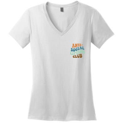 Anti Social Lifting Club Retro Groovy Women's V-Neck T-Shirt