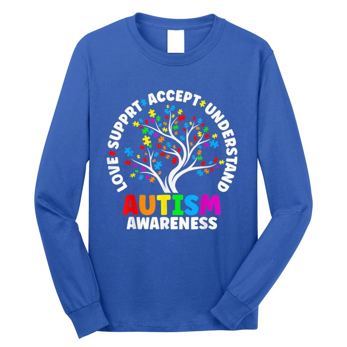 Autism Shirt Love Accept Support Autistic Autism Awareness Long Sleeve Shirt