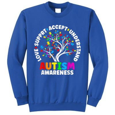 Autism Shirt Love Accept Support Autistic Autism Awareness Sweatshirt