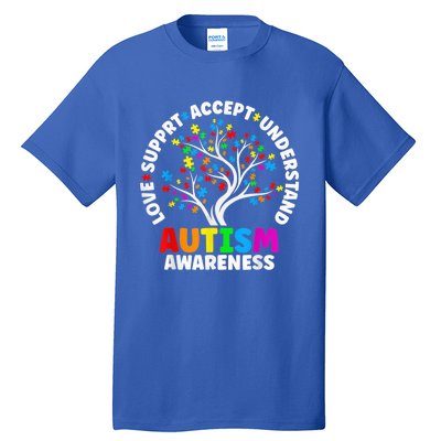 Autism Shirt Love Accept Support Autistic Autism Awareness Tall T-Shirt